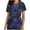 bleu, variante sur FcBaudy Hauts pour Femmes, Chemisiers et Chemises à Manches Courtes à Col en V pour Femmes, Mode Décontractée d'Halloween Imprimée, Haut d'Allaitement à Manches Courtes à Col en V avec Poche pour Femmes, Blouse en Polyester