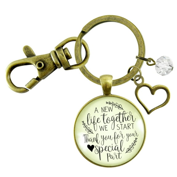 Wedding Coordinator Gift Gutsy Goodness Bronze Keychain New Life We Start Jewelry Thanks Planner Appreciate