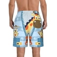 thumbnail image 3 of Naloa Giraffe Come Out From Zipper Men's Beach Shorts, Surfing shorts, Swim trunks, Quick Dry Swim Trunks for Surfing Beach Fun - Medium, 3 of 9