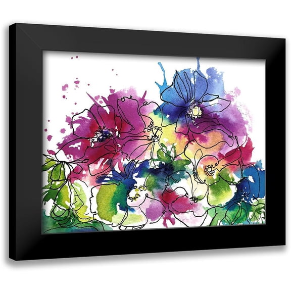 Rideout, Schuyler 14x12 Black Modern Framed Museum Art Print Titled - Anemones