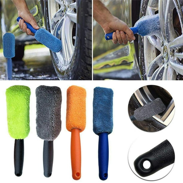 Cepillo de microfibra para llantas y ruedas, limpiador portátil para lavado de automóviles, accesorios para lavado de automóviles