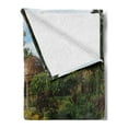 thumbnail image 2 of Nebraska Soft Flannel Fleece Throw Blanket, Picture of a Gazebo at the Sunken Gardens in Lincoln City Blooming Green Nature, Cozy Plush for Indoor and Outdoor Use, 60" x 80", Multicolor, by Ambesonne, 2 of 5