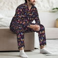 thumbnail image 7 of Sikiie Mexican Flowers Birds Mens Pajama Set, Soft Warm Long Sleeve Sleepwear, Cozy Button-Down Pjs for Men-XX-Large, 7 of 7