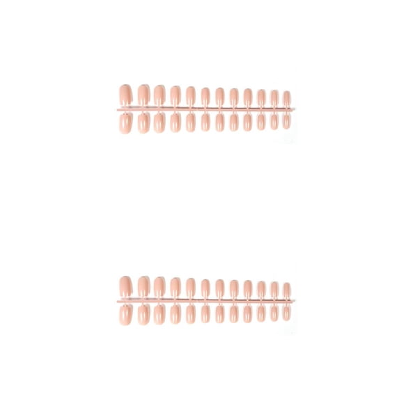 sweethay 24 Uds. Uñas postizas de ataúd sólido en forma cuadrada de longitud media Artificial DIY uñas de personalidad de color rápido para salones veinticuatro 2piezas