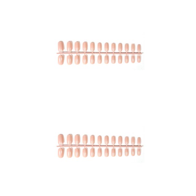 sweethay 24 Uds. Uñas postizas de ataúd sólido en forma cuadrada de longitud media Artificial DIY uñas de personalidad de color rápido para salones veinticuatro 2piezas