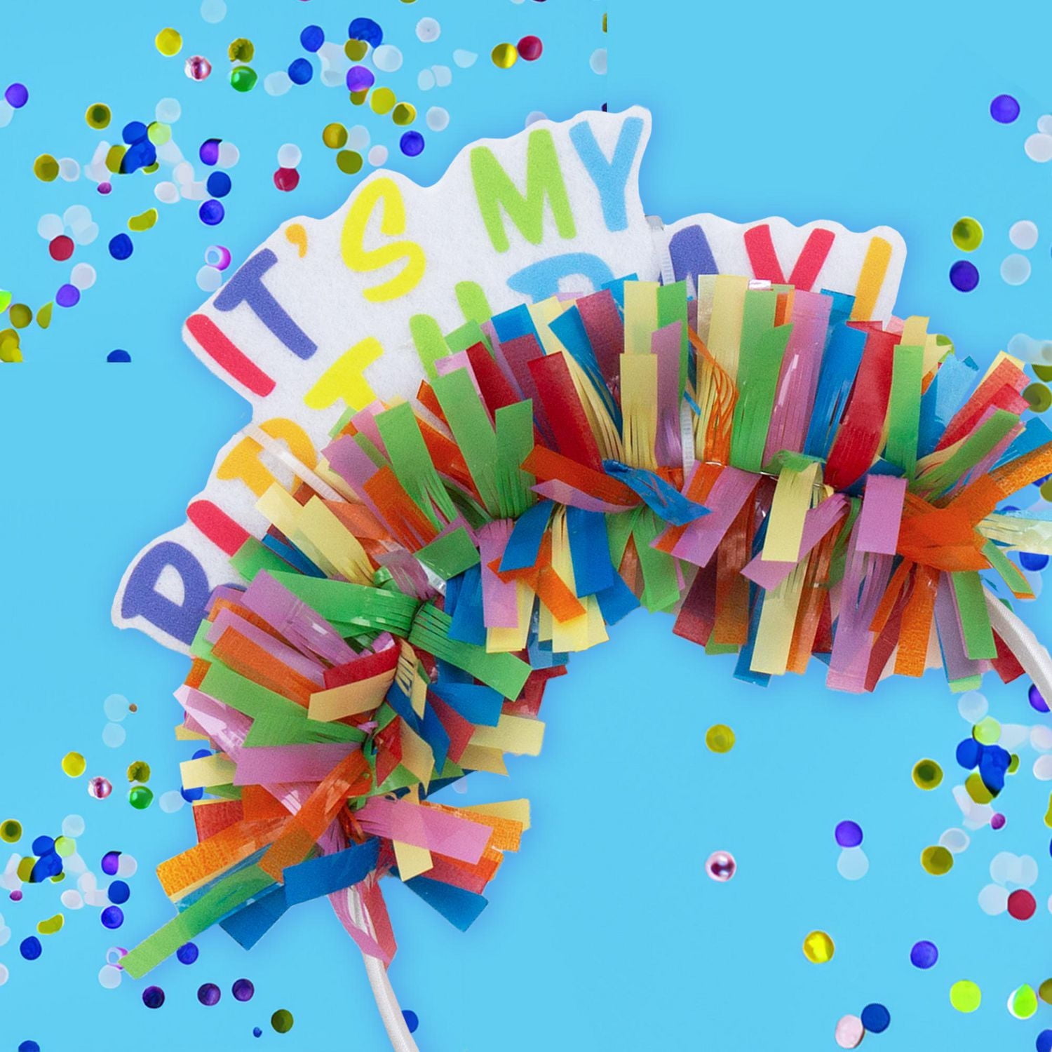 Way To Celebrate Serre-tête Pailleté Avec Bougies Couronnées de Pompons Taille Universelle