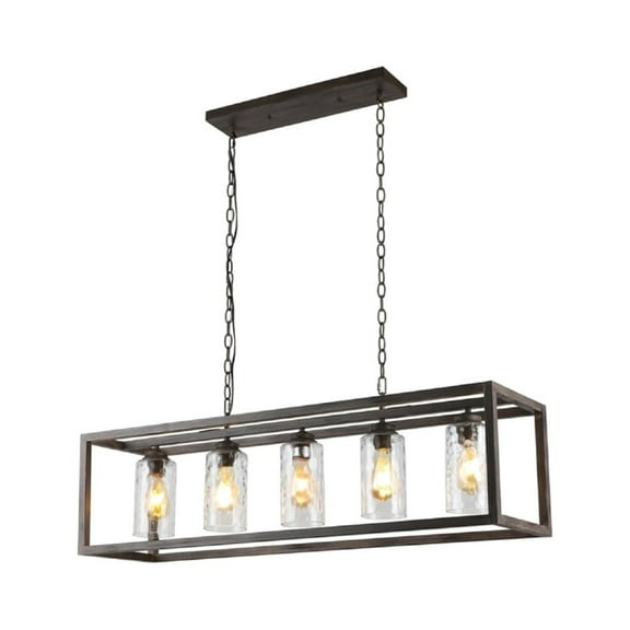Chloe Lighting CH6H804AW42-DP5 24 in. Farmhouse Style 4 Light Semi Flush Fixture