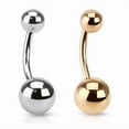 thumbnail image 4 of NUZYZ Surgical Stainless Steel Ball Barbell Belly Navel Ring Button Body Piercing, 4 of 8