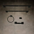 thumbnail image 4 of SENTO Cellar Classic Bathroom Accessories Set, Heavy Duty Metal Bath Hardware Set Wall Mounted, Includes Robe Hook, Standard Toilet Paper Holder, Towel Ring,18' & 24” Towel Bar (５-Piece), 4 of 9