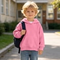 thumbnail image 6 of Besolor Fall Sweatshirts for Toddler Girls Boys Long Sleeve Hoodies Casual Loose Warm Outdoor Workout Pullover Tops with Pocket(10-11 Years,Hot Pink), 6 of 7