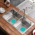 thumbnail image 5 of 2 Pack Tub Stopper, 6 inches Large Drain Stopper, Silicone Bathtub Stoppers Flat Bathtub Drain Cover Hair Stopper Suction Bathtub Plug for Kitchen and Laundry, 5 of 11
