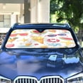 thumbnail image 4 of Universal Fit Accordion Auto Sunshade Windshield Sunshade 57'' x 31.5'' Summer Beach Elements, 4 of 8