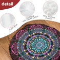 thumbnail image 4 of Round Meditation Cushion, 22" Dutch Velvet Floor Pillow with PP Cotton Filling for Yoga, Zen, Reading, and Floor Seating, Boho Print, 4 of 5