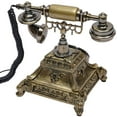 thumbnail image 2 of Antique Telephone for Landline, Old Fashion Handset Dial Phone for Home Decor, 2 of 11