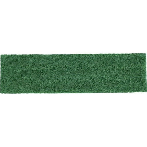 Rubbermaid Commercial Adaptable Flat Mop Microfiber Pad - 19.5" Length x 5.5" Depth - MicroFiber - Green | Bundle of 10 Each