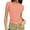 02 Orange, variant on Fewfanhot Womens Tops Crew Neck Ribbed Skim Short Sleeve Fitted T Shirts Casual Basic Tight Tees Stretchy Tops for Women