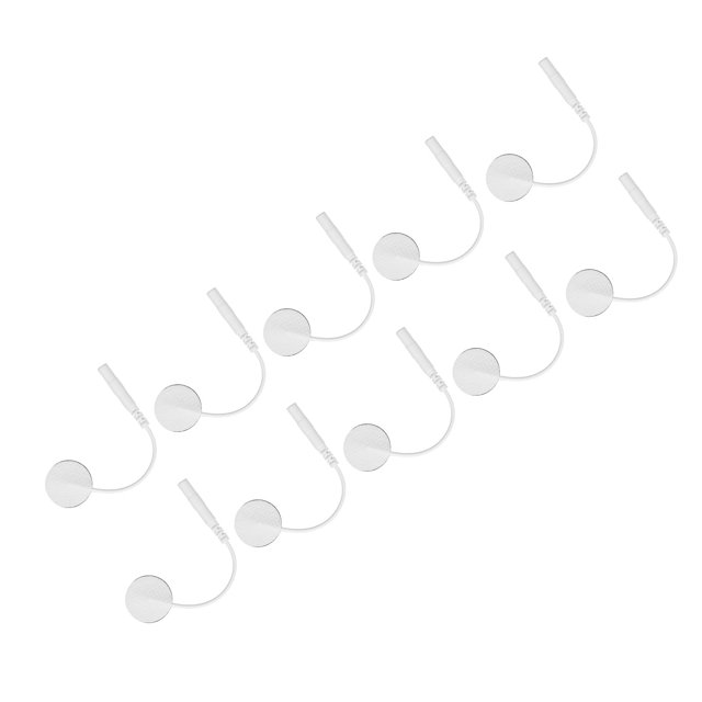 Almohadilla de electrodos para fisioterapia, 10 piezas, parche de electrodos de tela no tejida, parche de electrodos no irritante, parche de electrodos de respuesta rápida