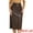 Brown, variant on DARING DIVA Women's Faux Leather High Waist Side Slit Bodycon Pencil Midi Skirts L Black