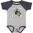 thumbnail image 3 of Inktastic Born to Fish Boys or Girls Baby Bodysuit, 3 of 5