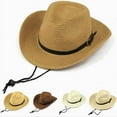 thumbnail image 2 of Firefly Hope Stylish Western Wide-Brim Straw Hat – UPF50+ Sun Protection, Foldable Design – Adjustable Fit for Men, 2 of 4