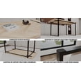 thumbnail image 6 of Dtwnek 59" Rectangular Dining Table with Metal Base, 1.5" Thick wood Tabletop Dining Table for Home, Kitchen, Dining Room, Brown, 6 of 11