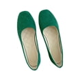 thumbnail image 3 of Fangasis Women's Casual Shoes Lightweight Flats Square Toe Walking Shoe Dance Soft Sole Ballet Flat Green 4.5, 3 of 3