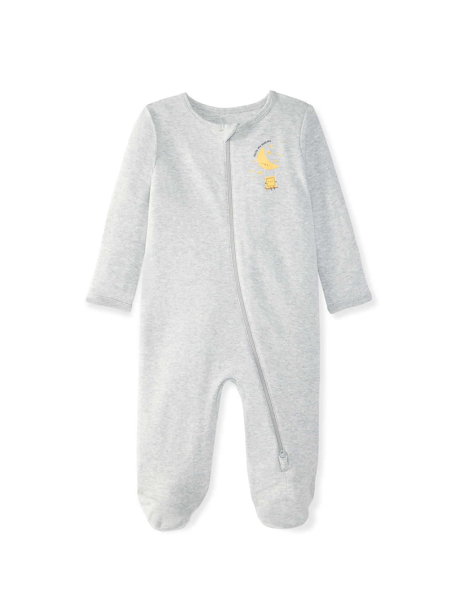 Garanimals Newborn & Baby 100% Cotton Footed Sleep & Play, Sizes Newborn–9M, 2-Pack