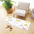 thumbnail image 5 of Whimsical Doodle Medley 39x20" Bath Mat Carpet, Absorbent and Non-Slip for Kitchen or Bathroom, Quick-Drying, 5 of 8