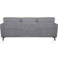 thumbnail image 3 of Benjara Sofa with Fabric Upholstery and Sleek Metal Legs, Gray, 3 of 5