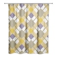 thumbnail image 2 of Creative Products Yellow Argyle 71x74 Shower Curtain, 2 of 2
