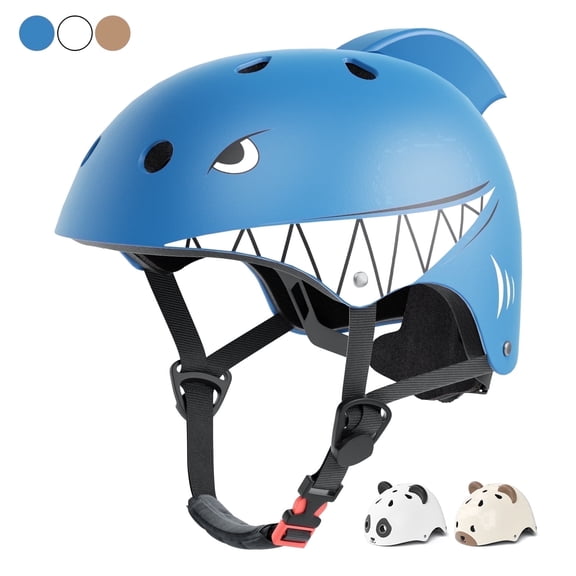 XJD Shark Toddler Bike Helmet for Boys Age 1-5 - Lightweight Kids Bicycle Helmet, Multi-Sport Safety Gear for Cycling Scooter Skating