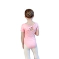 thumbnail image 2 of ‌LYMAYTER Girls Ballet Leotard kids Short Sleeve Dance Suit Cute Glitter Dance Dress Outfit 3-11Y, 2 of 8