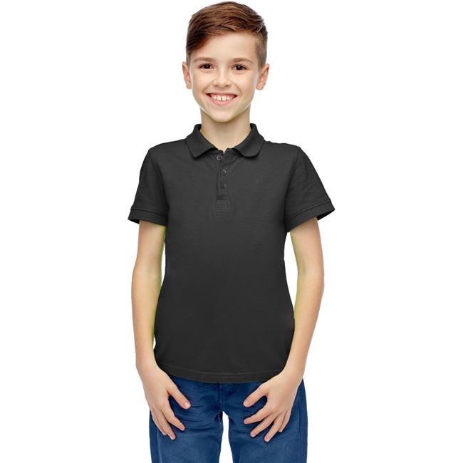 boys black polo shirt
