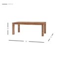 thumbnail image 3 of NPD Furniture Bedford 75" Rectangular Wood Dining Table in Brown, 3 of 8