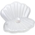 thumbnail image 1 of Flotador inflable con forma de concha marina Zcaukya Giant Clam, 1,15 m, con perla, 1 of 8