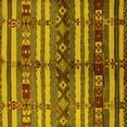 thumbnail image 1 of Ahgly Company Indoor Square Oriental Yellow Industrial Area Rugs, 6' Square, 1 of 4
