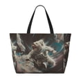 thumbnail image 2 of Disketp Sac de Plage Grande Capacité Imprimé Ours Polaire, Imperméable et Résistant au Sable pour Femmes, 2 of 7