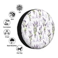 thumbnail image 4 of Honeii Lavender Flowers Print Tire Covers, Waterproof Anti-UV Sun Snow Rain Tire Covers for Trailers, RV, Camper, SUV, Truck-14 inch, 4 of 6