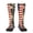 2 Black-2, variant on America Thin Blue Line Flag Knee High Socks for Women Long Leg Warmers Socks