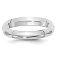 thumbnail image 1 of Solid 14k White Gold 4mm Knife Edge Comfort Fit Plain Classic Wedding Band Ring Size 8, 1 of 3