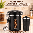thumbnail image 3 of MoonTrek 60fl oz Airtight Coffee Canister with Scoop, Includes Insulated Mug, 3 of 7