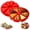 Red, variant on Cake Pie Slices Mold, 8 Cavity Cake Pie Slices Silicone Mold Non Stick Triangle Demolding Dishwasher Safe, Scone Pan Pizza Slices Baking Mold for Brownies Muffins, Cheesecake, Cornbread (A)