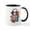 White/Black Inside, variant on - A Skeletal Figure With A T Shirt Featuring - 11 oz Ceramic Mug - Novelty Coffee Tea Cup