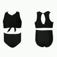thumbnail image 5 of UAYOTSE Girls Swimsuit Solid Color Block Adjustable Straps Teen Girl Bikini Set Kids Bathing Suits for Girls,Sizes 9-10 Years, 5 of 9