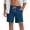 Dark Blue, variant on Elvqul Mens Shorts with Pocket Drawstring Board Shorts Elastic Waist Summer Beach Plain Holiday Running Gray Swimming Trunks for Men