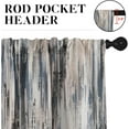 thumbnail image 3 of Grey Brown Kitchen Window Curtains Valance and Tier Set 36 Inch, Abstract Painting Vintage Rod Pocket Short Tier Curtain for Bathroom, Modern Small Cafe Drapes for Kitchen Decor, 3 of 7