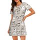 thumbnail image 1 of Fotbe Puppy Bata de Dormir para Mujer con Estampado, Camisón de Algodón de Manga Corta, Ropa de Dormir Casual, 1 of 6