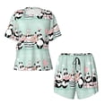 thumbnail image 4 of Lsque Cute Panda Women's Short-Sleeved Pajama Set - 2 Piece Soft and Lightweight Sleepwear Set-, 4 of 9