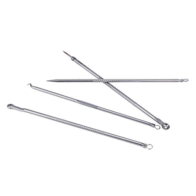 ForestYashe 4pc Blackhead Comedone Acne Blemish Remover Stainless Needles Remove Tool