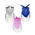 thumbnail image 4 of Biekopu Cowgirl Bandanas Rhinestone Tassel Paisley Cowboy Scarf Wedding Bride Accessories for Women and Men Disco Bachelorette Party, 4 of 6